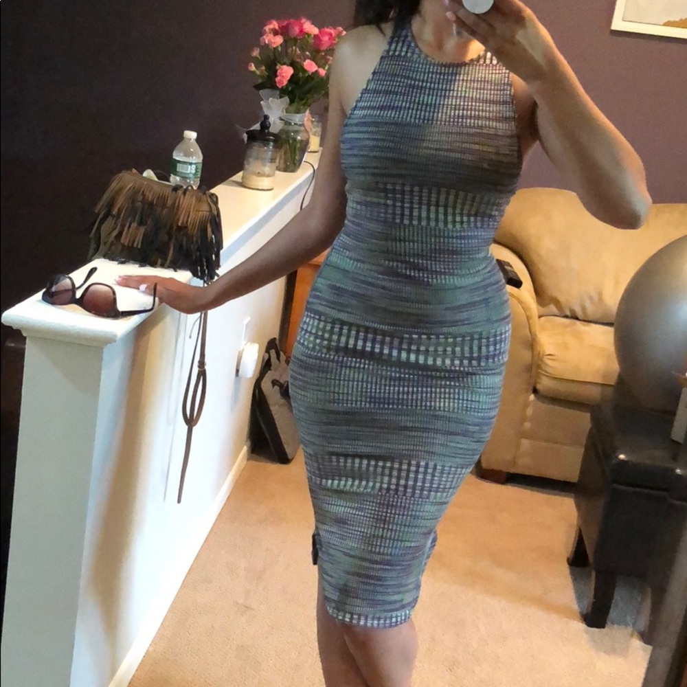 Midi length fitted dress